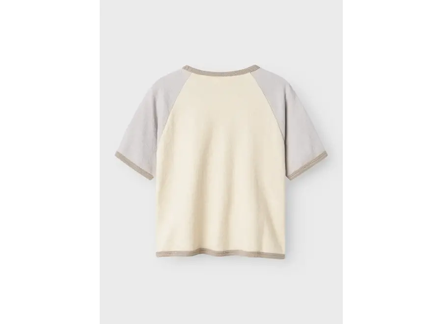 Nunan SS loose top - Turtledove/ Vapor blue