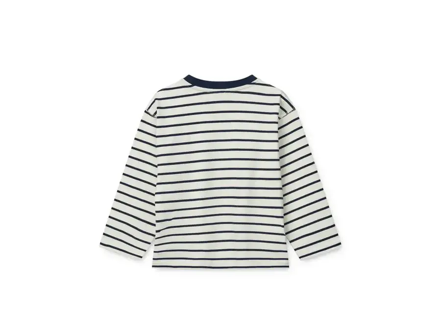Tyler stripe LS T-shirt - Classic navy/ Crème de la crème