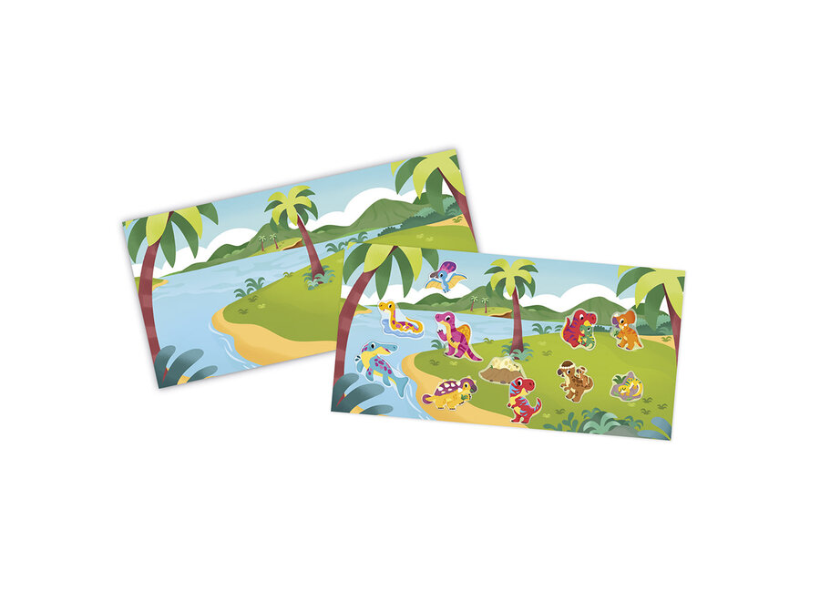 Herbruikbare stickers - Dino's (2+)