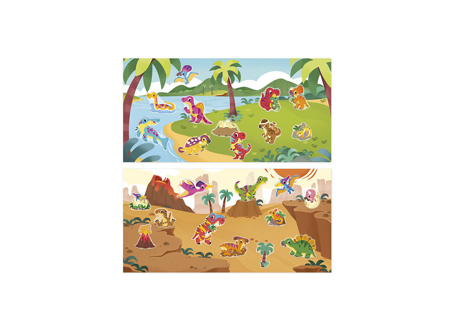 Herbruikbare stickers - Dino's (2+)