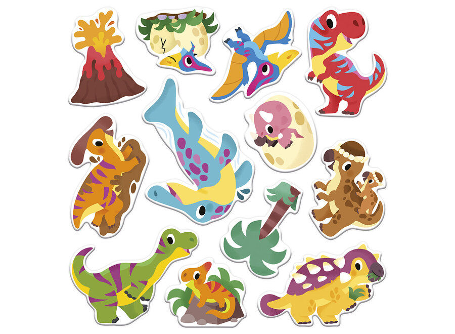 Herbruikbare stickers - Dino's (2+)