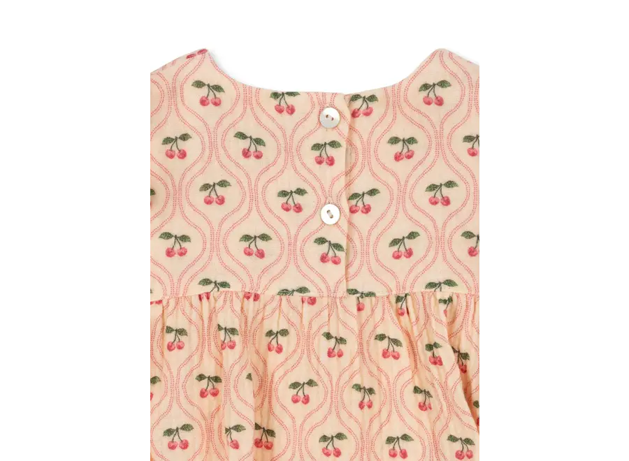 Coco romper - Cherry pink motif
