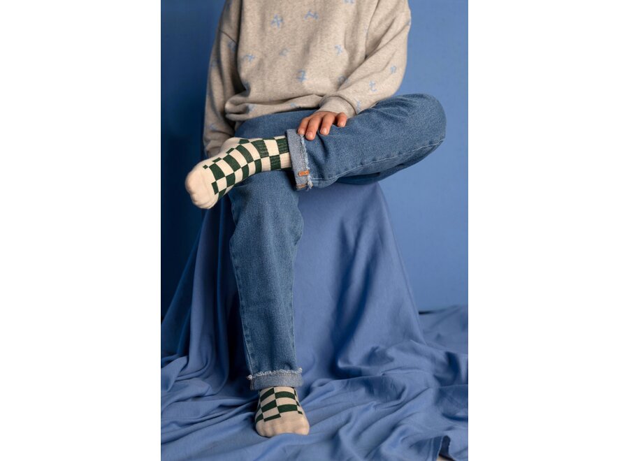 Checkered socks  - Snow