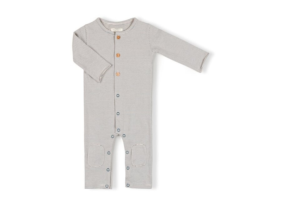 Butt onesie - Storm stripe
