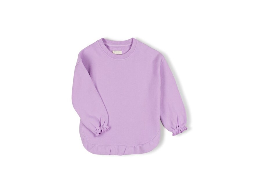 Ruffled sweater - Lila