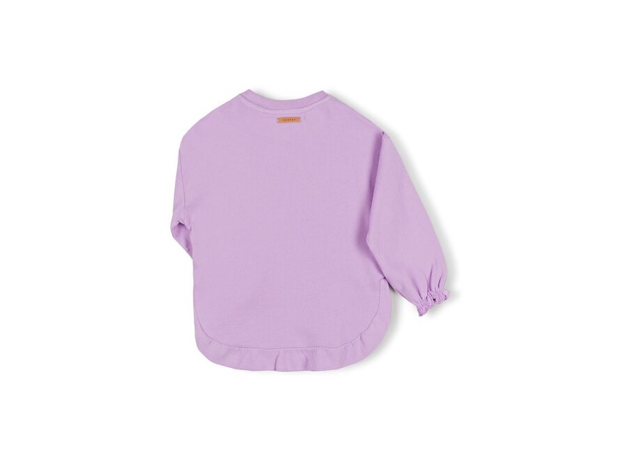 Ruffled sweater - Lila