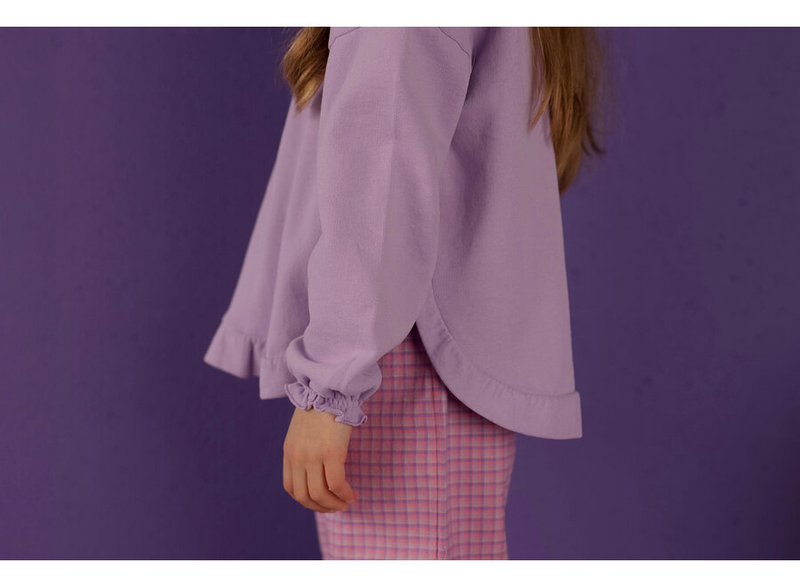 Ruffled sweater - Lila