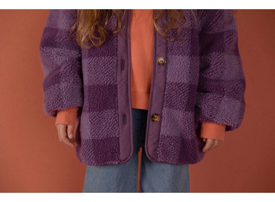 Check jacket - Purple checkered