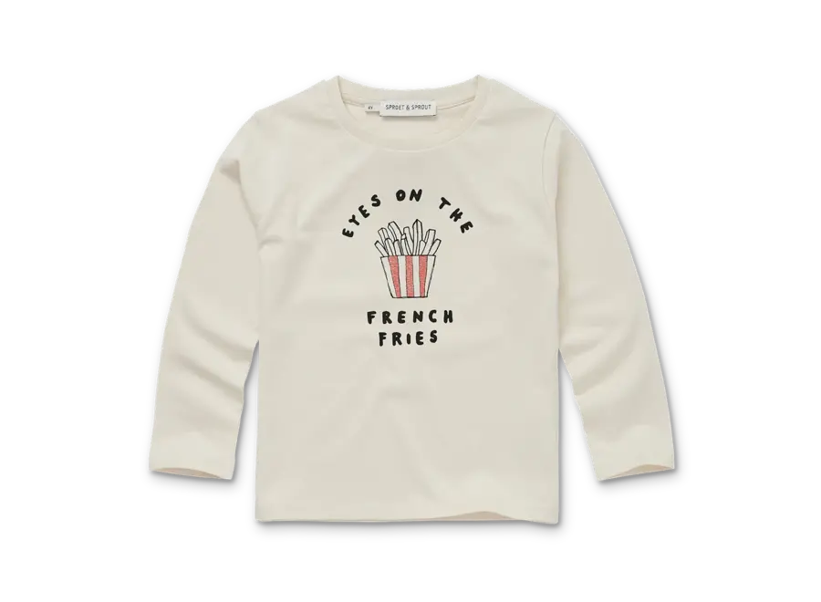 T-shirt French fries - Ivory