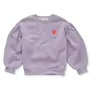 Sweatshirt puff sleeves heart - Lavender