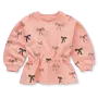 Girls peplum sweatshirt - Peach parfait