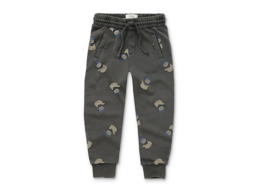 Sweatpants space cat print - Washed black
