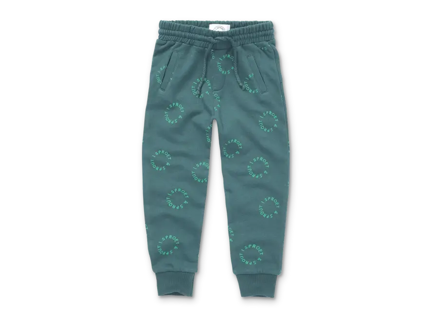 Sweatpants Sproet print - Shady green