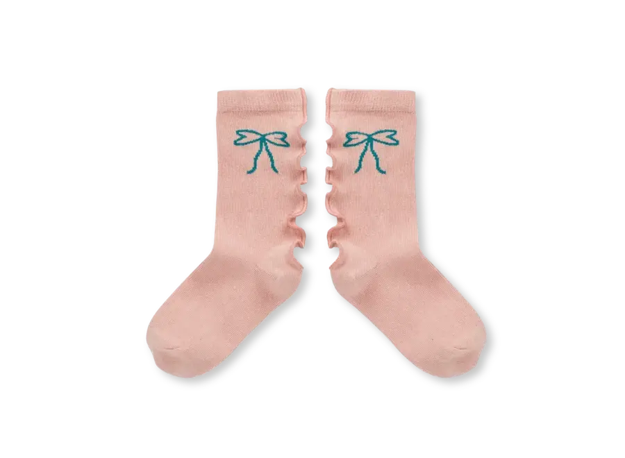 Socks bow - Peach parfait