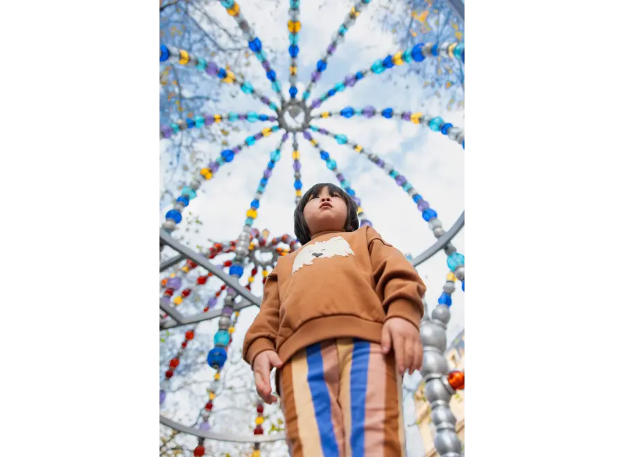 Winter legging multi color stripe - Sand