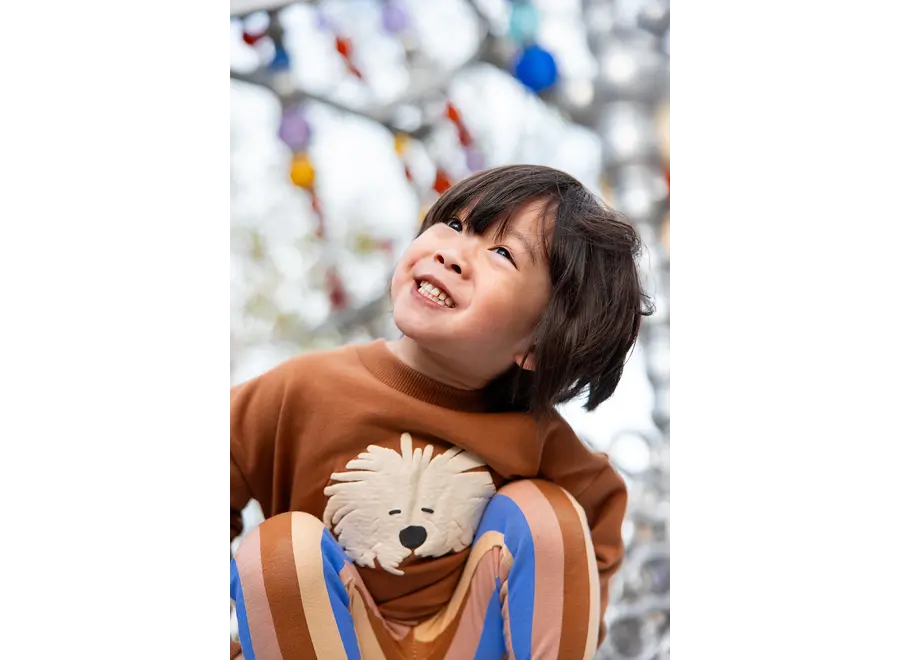 Winter legging multi color stripe - Sand