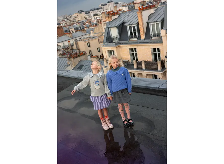 Sweatshirt space cat - Grey melee