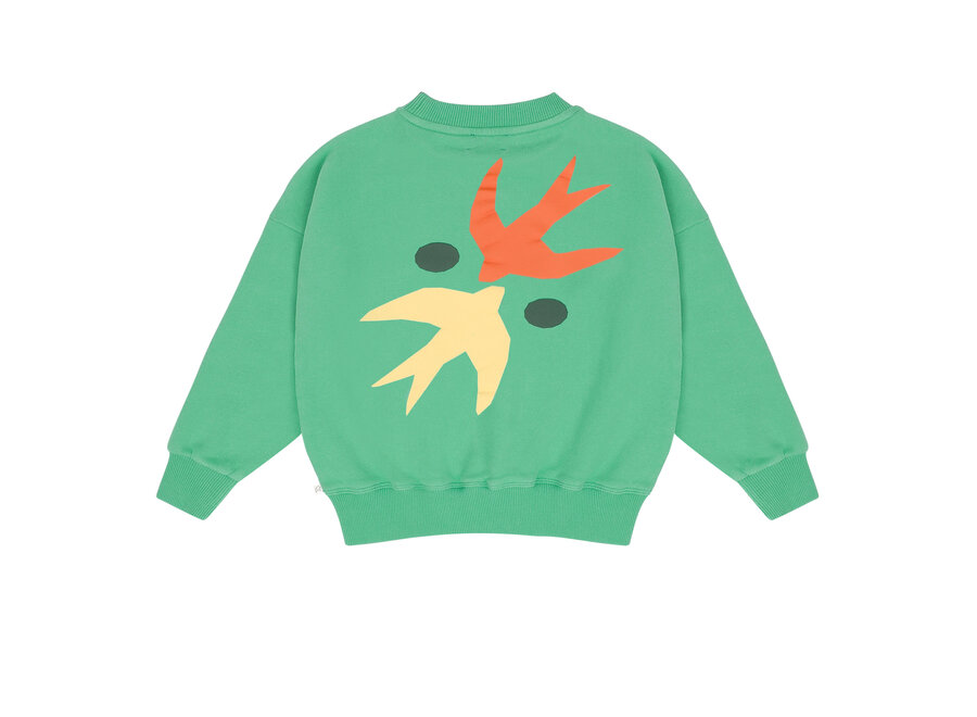 Art bird sweater - Fresh green