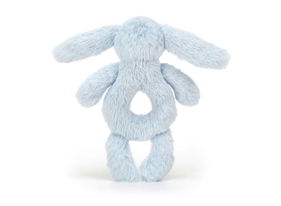 Bashful baby blue bunny - Ring rattle