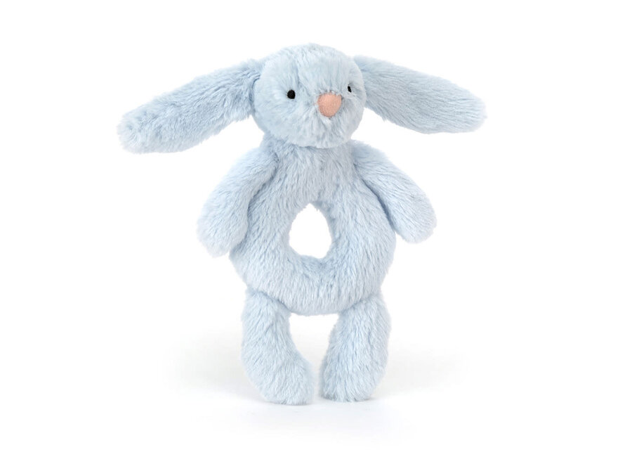 Bashful baby blue bunny - Ring rattle