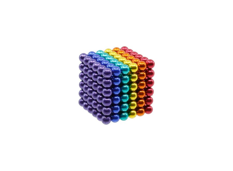 Magneetballetjes 216 stuks 5mm - Regenboog