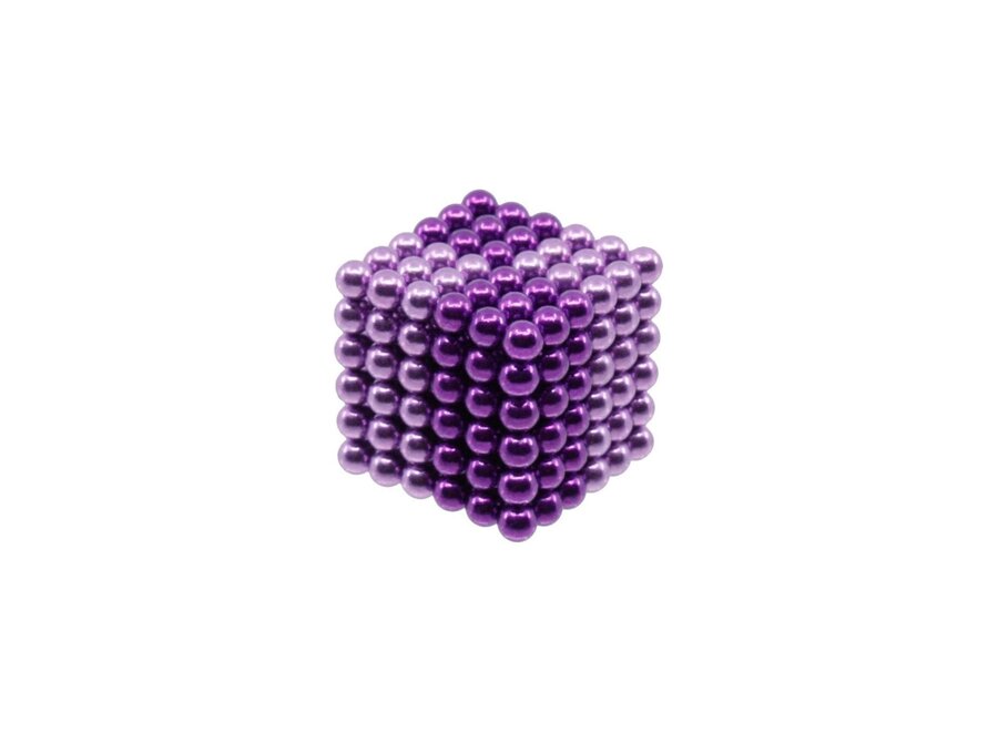 Magneetballetjes 216 stuks 5mm - Lila/ licht lila