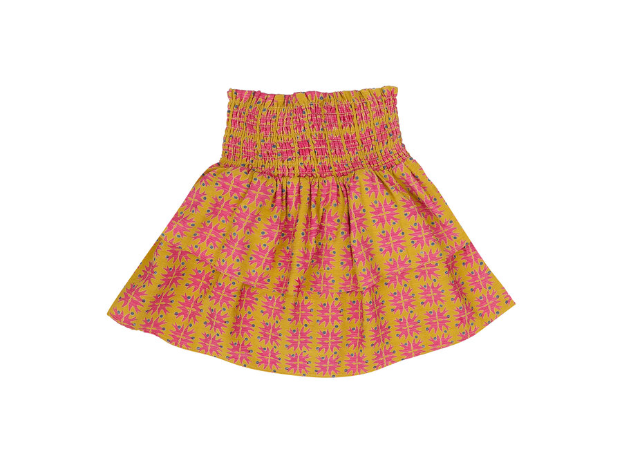 Elle skirt - AOP gold fuchsia