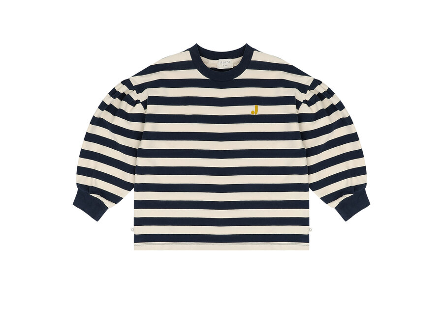 Millie LS shirt - Navy blue/ off white stripe