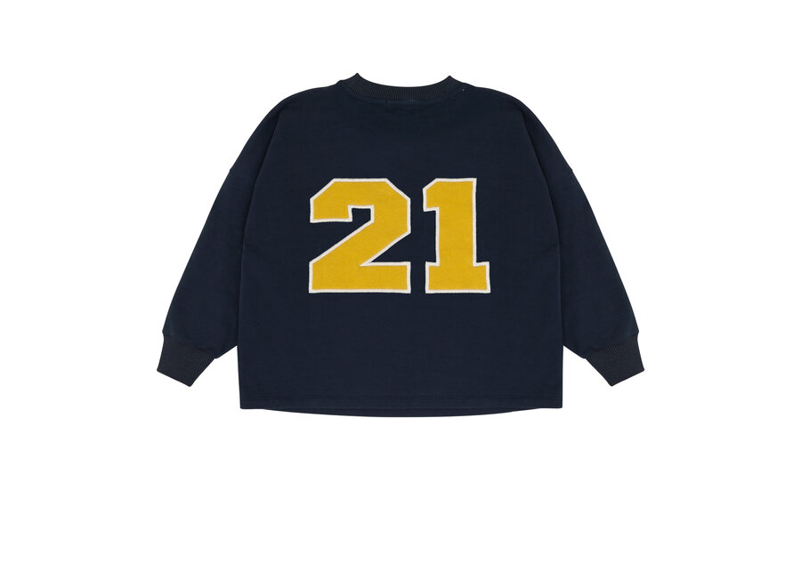 Tom LS sweat T-shirt - Navy blue