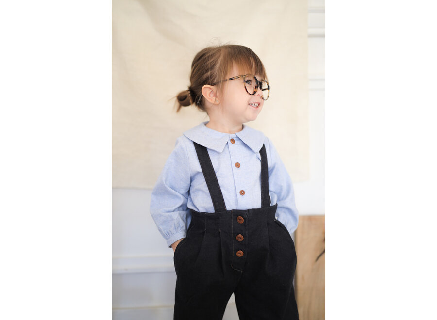 Nadia collar blouse - Blue