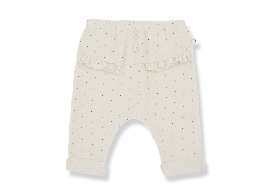 Noemie pants - ecru met printje