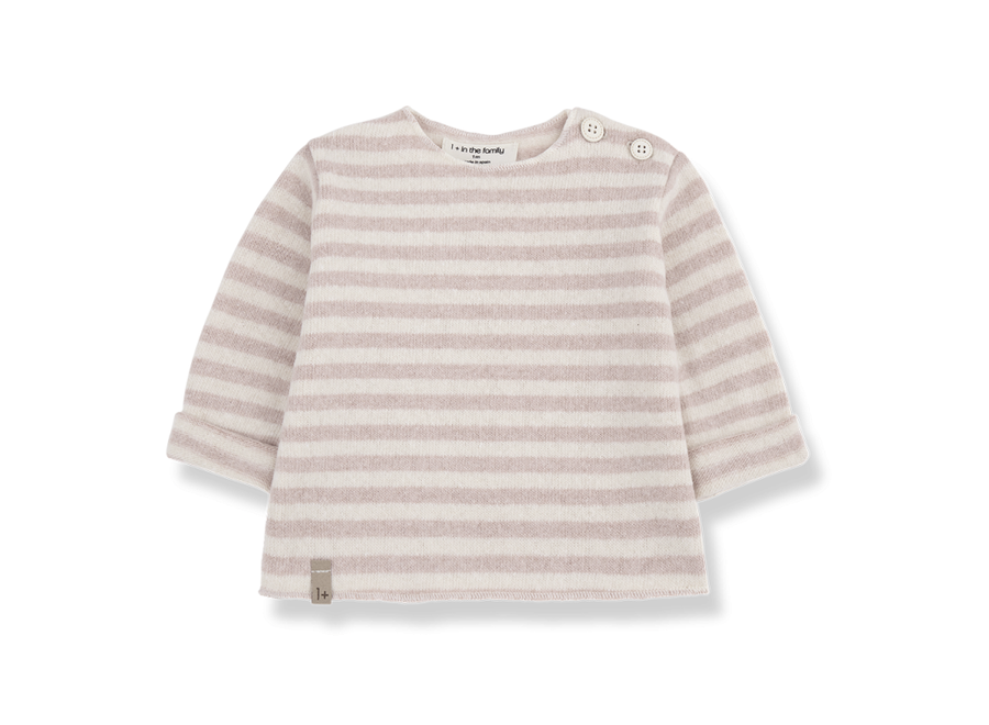 Aubin longsleeve T-shirt - Nude stripes