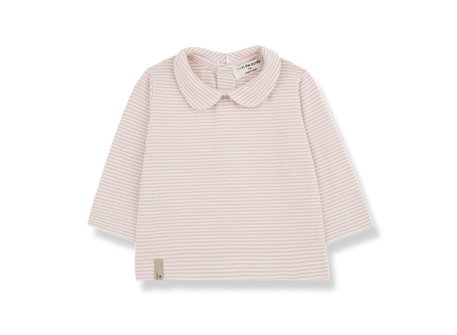 Angelica collar blouse - Nude stripe