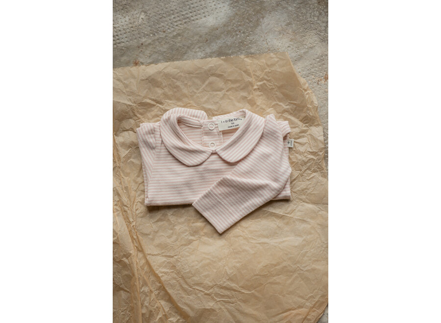 Lourdes collar body - Nude stripe