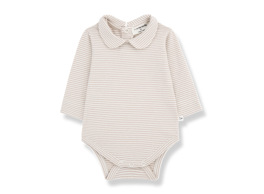 Lourdes collar body - Beige stripe