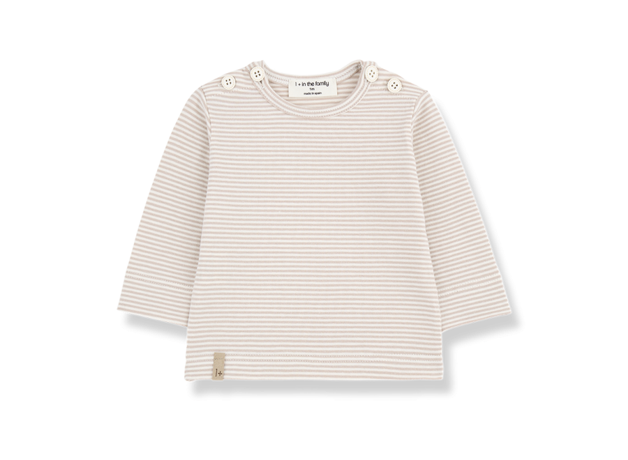 Ot Longsleeve T-shirt - Beige stripe