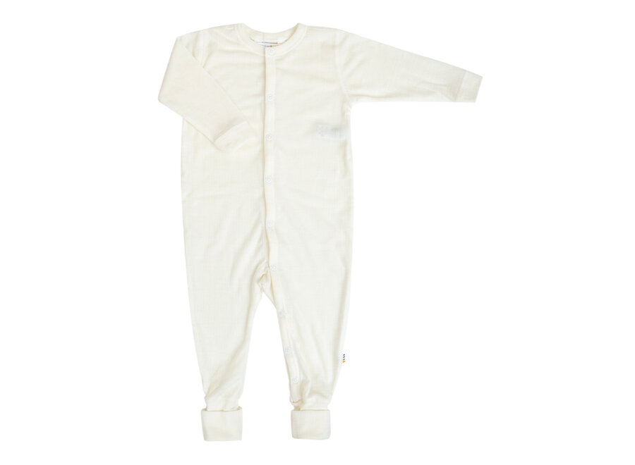Jumpsuit 2 in 1 foot - Off white (100% wol)