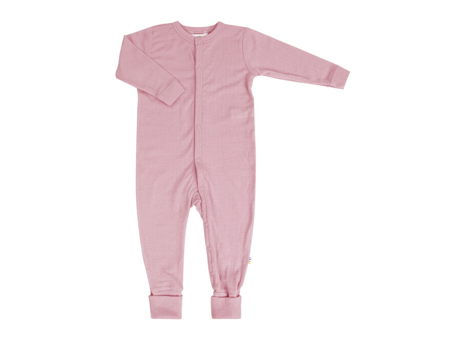 Jumpsuit 2 in 1 foot - Old rose (100% wol)
