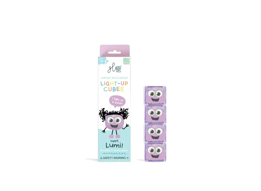 Light up cubes 4 pcs. - purple Lumi