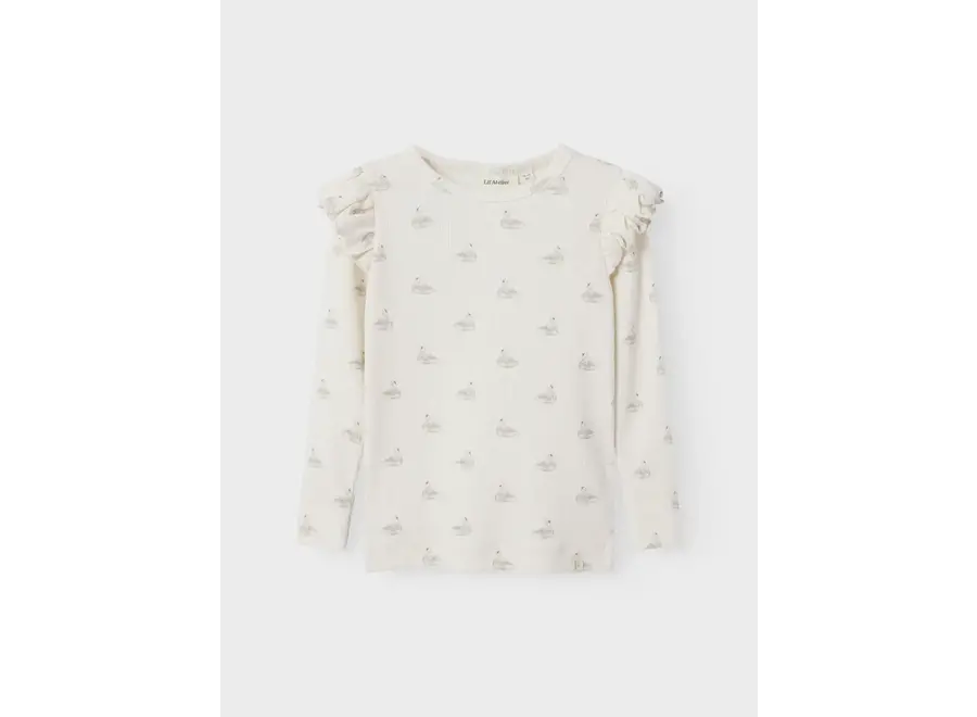 Gavo eko LS slim top - Pastel parchment/ Swan