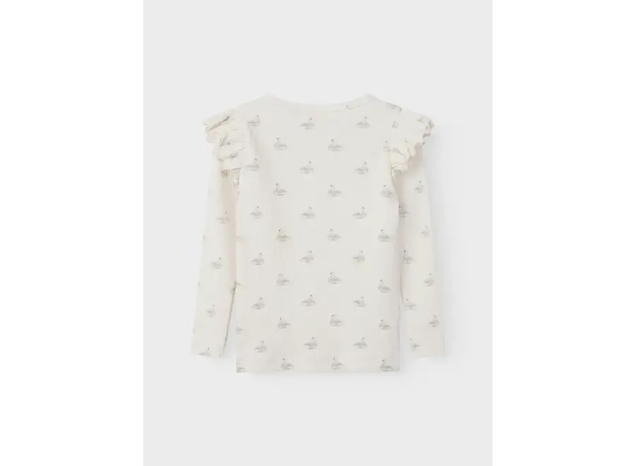 Gavo eko LS slim top - Pastel parchment/ Swan
