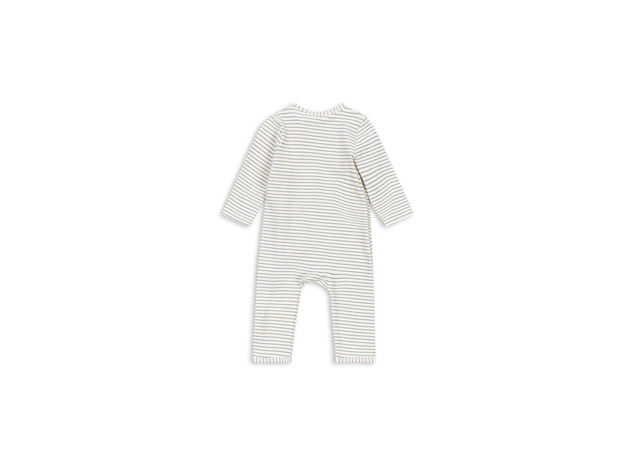 Basic newborn onesie - Stripe blue