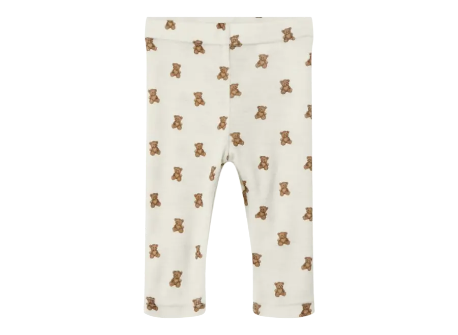 Nalu wol/modal slim legging - Turtledove/ Teddy bear
