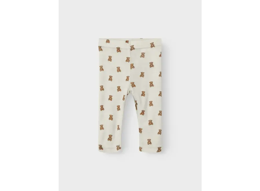Nalu wol/modal slim legging - Turtledove/ Teddy bear