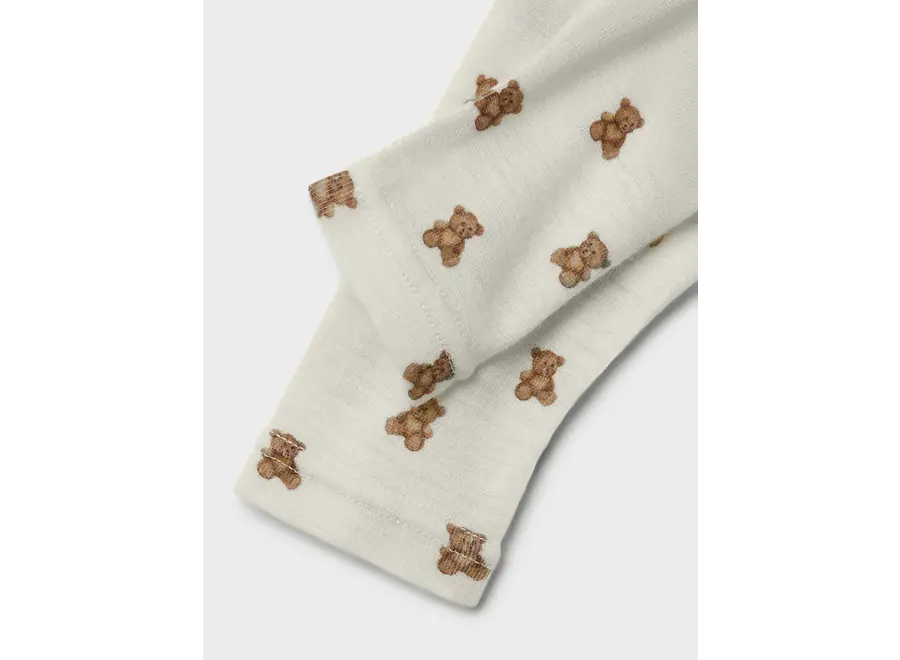 Nalu wol/modal slim legging - Turtledove/ Teddy bear