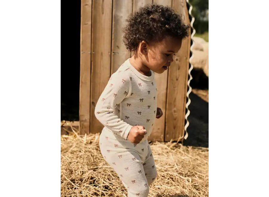 Nalu wol/modal slim legging - Turtledove melange