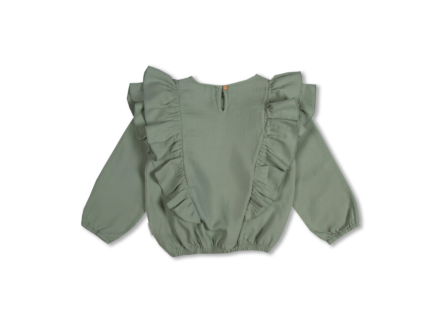 Ruffle blouse - Iceberg green
