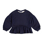 Ruffle sweater - Blue lurex