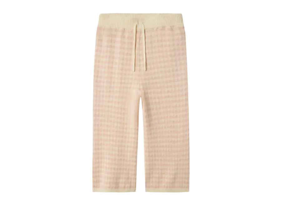Nadie wide knit pants - Cameo rose