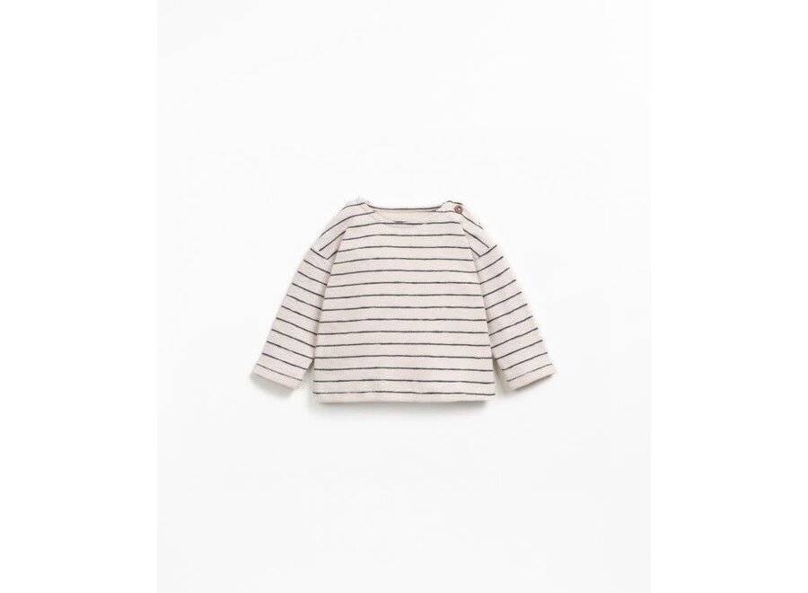 Striped rib flamé ls - Grafite
